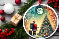 Round Christmass Ornament PNG Product Image 2