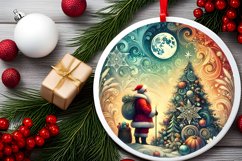 Round Christmas Ornament Sublimation|Clipart Product Image 2