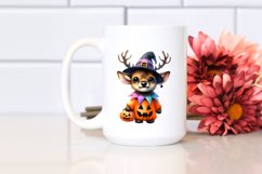 Simple Watercolor Vibrant Elk Halloween | Clipart Product Image 2
