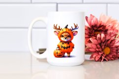 Simple Watercolor Vibrant Elk Halloween | Clipart Product Image 2
