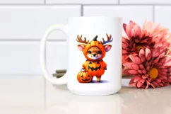 Simple Watercolor Vibrant Elk Halloween | Clipart Product Image 2