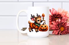 Simple Watercolor Vibrant Elk Halloween | Clipart Product Image 2
