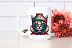 Kitten with Hat and Winter Clothes, PNG Product Image 2