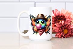 Colorful Butterfly Wearing Hat |Watercolor Image Product Image 2