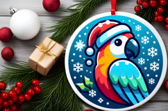 Round Christmass Ornament PNG Product Image 2