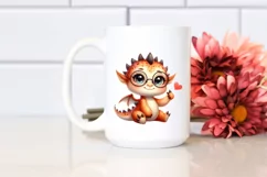 Cute Baby Dragon Showing Love Sign Clipart Product Image 2