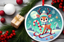 Round Christmass Ornament PNG Product Image 2