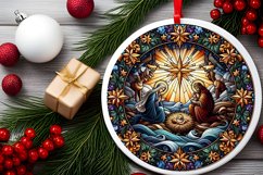 Round Christmas Ornament Sublimation|Clipart Product Image 2