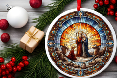 Round Christmass Ornament PNG Product Image 2