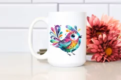 Vibrant Bird Watercolor | Sublimation Clipart Product Image 2