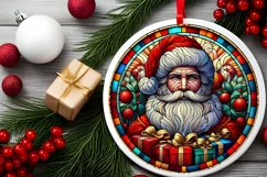 Round Christmas Ornament Sublimation|Clipart Product Image 2