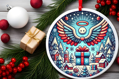 Round Christmass Ornament PNG Product Image 2