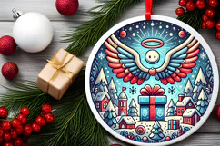 Round Christmass Ornament PNG Product Image 2