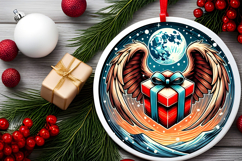 Round Christmass Ornament PNG Product Image 2