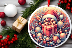 Round Christmass Ornament PNG Product Image 2