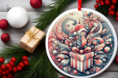 Round Christmass Ornament PNG Product Image 2