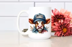 Colorful Baby Cow Director Cap PNG Product Image 2