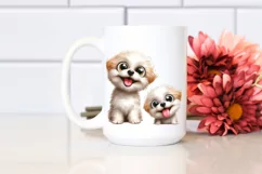Crazy Looking Bichpoo with Big Popping Eyes | Clipart Product Image 2
