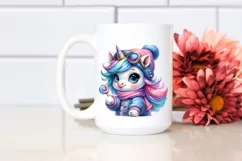 Playing Baby Unicorn, PNG Product Image 2