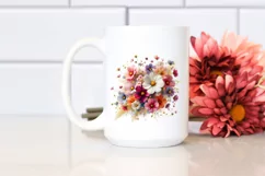 Colorful Bouquet with Cosmos, GOLD FOIL Splash Product Image 2