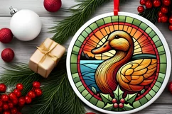 Round Christmas Ornament Sublimation|Clipart Product Image 1