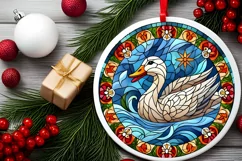 Round Christmas Ornament Sublimation|Clipart Product Image 1