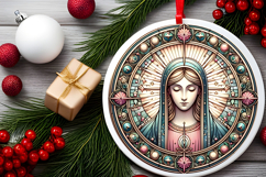 Round Christmass Ornament PNG Product Image 2