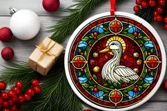 Round Christmas Ornament Sublimation|Clipart Product Image 2