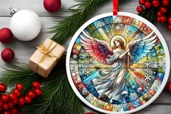 Round Christmas Ornament Sublimation|Clipart Product Image 1