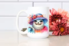 Whimsical Cute Seal Portrait Watercolor Clipart Product Image 2