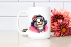 Whimsical Cute Seal Portrait Watercolor Clipart Product Image 2