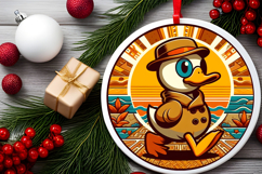 Round Christmass Ornament PNG Product Image 2