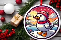 Round Christmass Ornament PNG Product Image 2