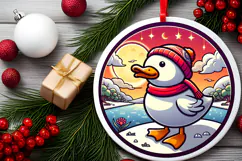 Round Christmass Ornament PNG Product Image 2