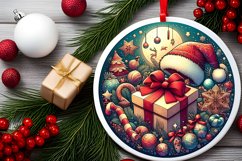 Round Christmas Ornament Sublimation|Clipart Product Image 2