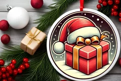 Round Christmas Ornament Sublimation|Clipart Product Image 2