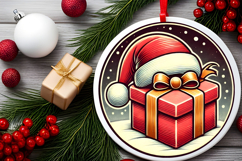 Round Christmass Ornament PNG Product Image 2