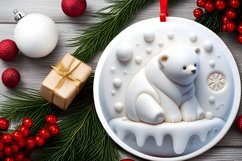 Round Christmas Ornament Sublimation|Clipart Product Image 2