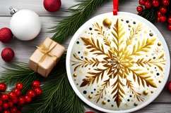 Round Christmas Ornament Sublimation|Clipart Product Image 2
