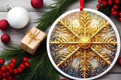Round Christmas Ornament Sublimation|Clipart Product Image 2