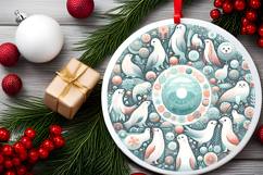 Round Christmass Ornament PNG Product Image 2