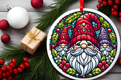 Round Christmass Ornament PNG Product Image 2
