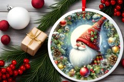 Christmas Gnome Round Ornament PNG Product Image 2