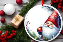 Christmas Gnome Round Ornament PNG Product Image 2