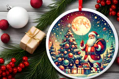 Round Christmass Ornament PNG Product Image 2