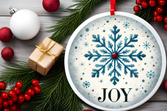 Round Christmass Ornament PNG Product Image 2