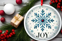 Round Christmass Ornament PNG Product Image 2