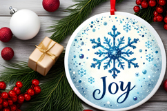 Round Christmass Ornament PNG Product Image 2