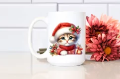 Christmas Baby Cat with Big Eyes PNG Product Image 2