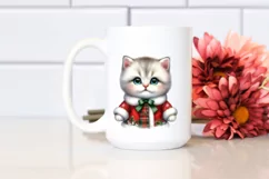 Christmas Baby Cat with Big Eyes PNG Product Image 2